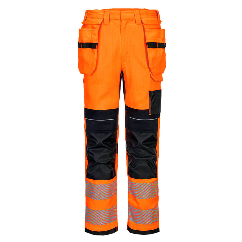 Portwest FR415 PW3 FR HVO Holster Trousers - Orange Front