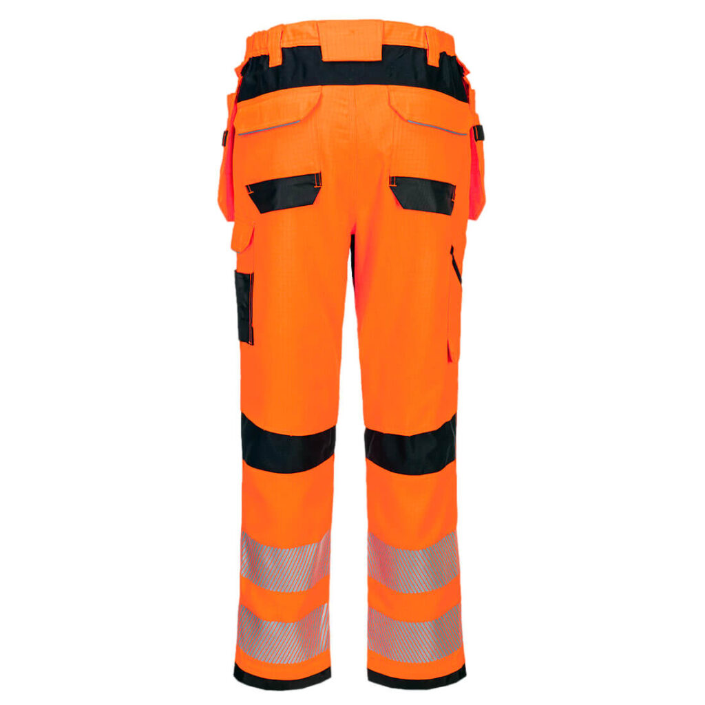 Portwest FR415 PW3 FR HVO Holster Trousers - Orange Rear