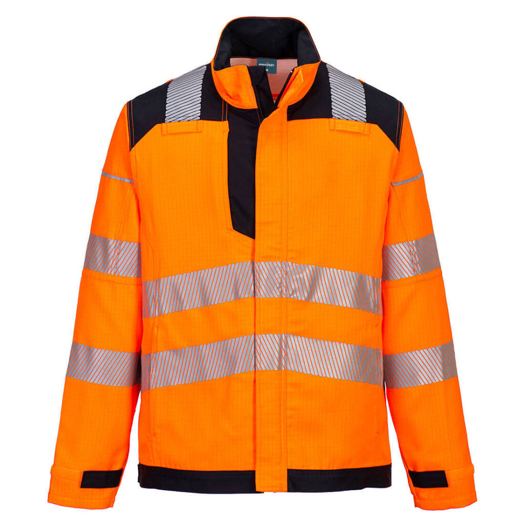 Portwest FR722 PW3 FR HVO Work Jacket - Orange Front