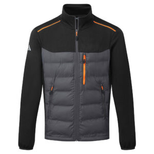 Portwest S381 Hybrid Baffle Jacket - Black Front