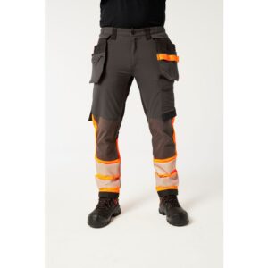 Portwest EV442 EV4 Hi-Vis Stretch Detachable Holster Class 1 Trousers - Model Close up