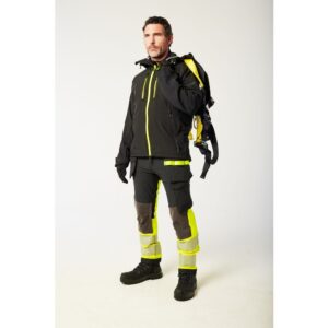 Portwest EV460 EV4 Shell Rain Jacket - Black - Model Front