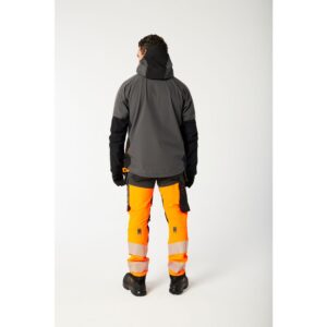 Portwest EV460 EV4 Shell Rain Jacket - Grey/Black - Rear Model