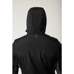 Portwest EV470 EV4 Insulated Hybrid Jacket - Black - Rear Model - Hood Up