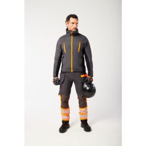 Portwest EV470 EV4 Insulated Hybrid Jacket - Grey/Orange - EV4 range - Model Front