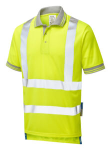 Pulsar P175 Hi Vis Short Sleeved Polo Shirt Yellow - Front Angle