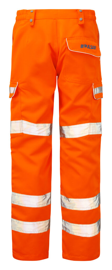 Pulsar PR336 Hi Vis Orange Combat Trousers - Rear