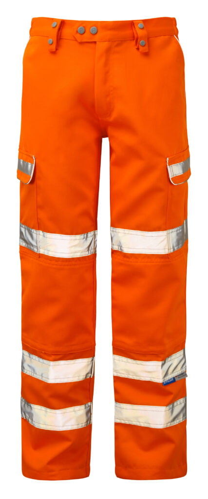 Pulsar PR336 Hi Vis Orange Combat Trousers - Front