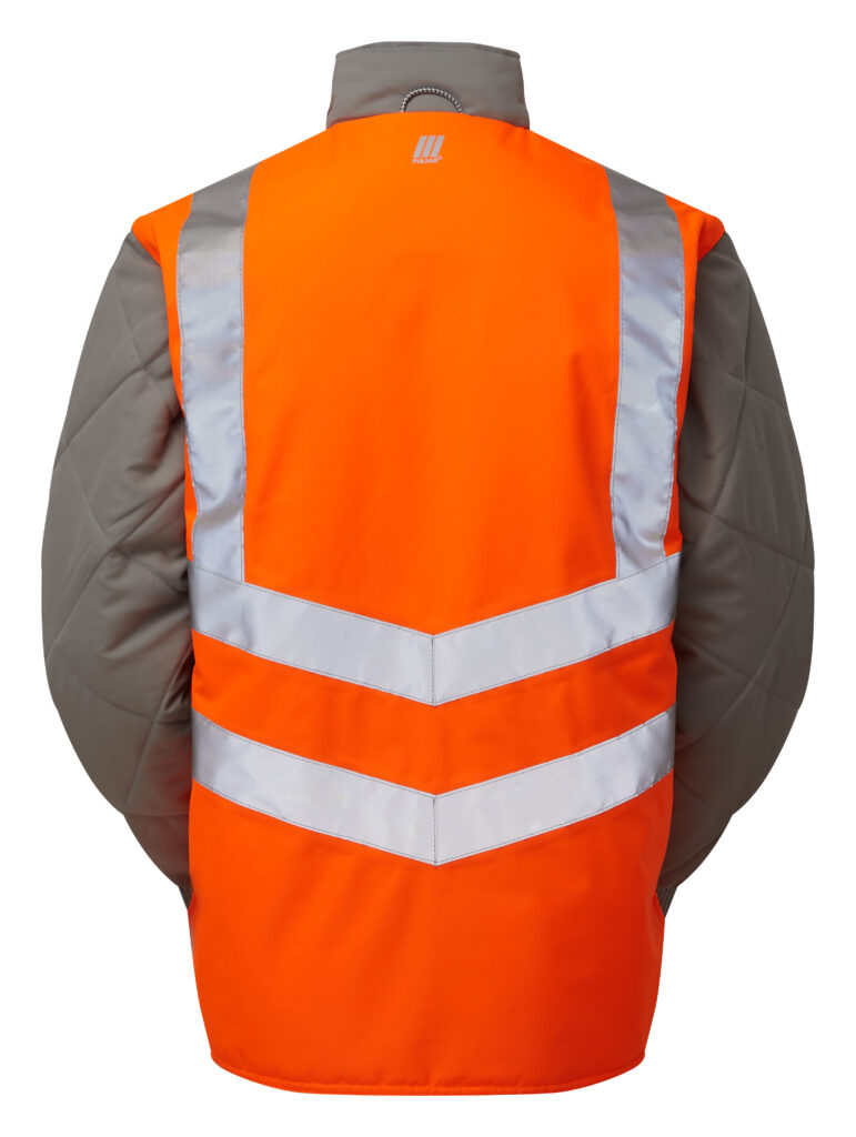 Pulsar PR498 Hi Vis Orange Interactive Bodywarmer - Rear