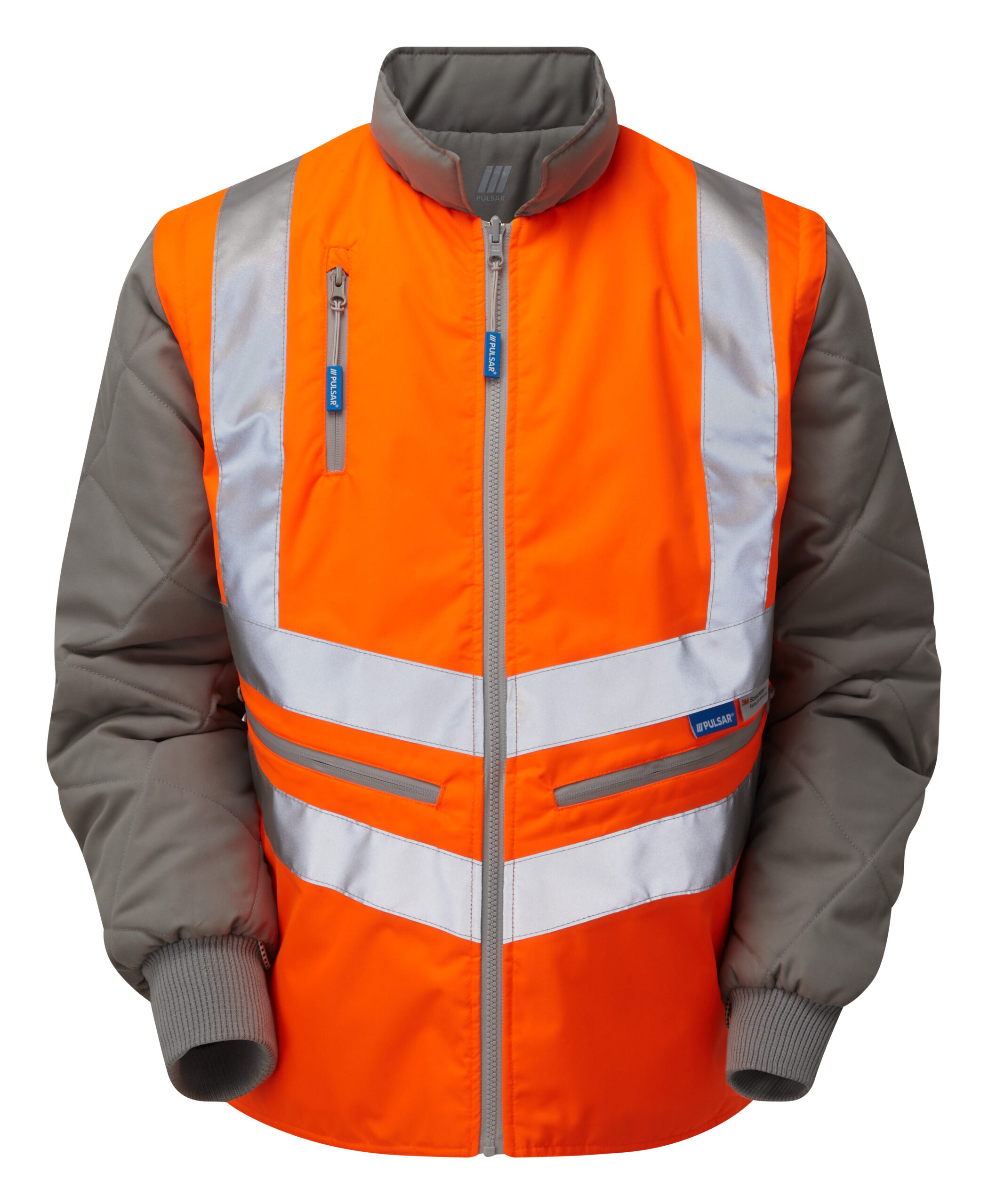 Pulsar PR498 Hi Vis Orange Interactive Bodywarmer - Front