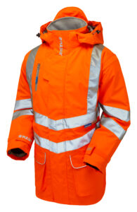 Pulsar PR499 Hi Vis Orange Padded Storm Coat - Front