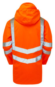 Pulsar P421 Hi Vis Yellow Padded Storm Coat - Rear