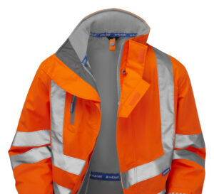 Pulsar P421 Hi Vis Yellow Padded Storm Coat - Front - Close up