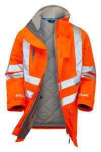 Pulsar PR502 Hi Vis Orange Waterproof Coat - Front