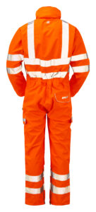 Pulsar PR505 Hi Vis Orange Coverall - Rear