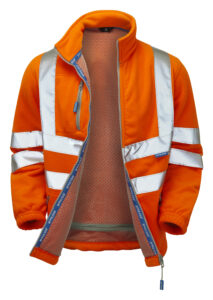 PULSAR PR508 HV Orange Interactive Fleece Jacket - Front Opened Up