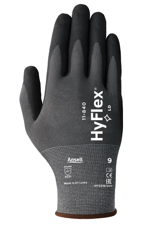 Ansell HyFlex 11-840 Nitrile Coated Multi Purpose Safety Gloves