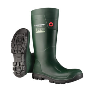 Dunlop PUROFORT FIELDPRO FULL SAFETY Green Wellingtons