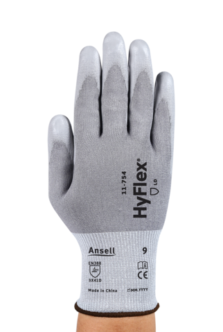 Ansell HyFlex 11-754 Cut Resistant Polyurethane Safety Gloves - Pack of 12