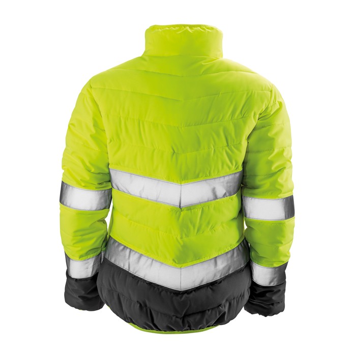 R325F Result Safe-Guard Soft Ladies Padded Safety Jacket - Yellow - Rear