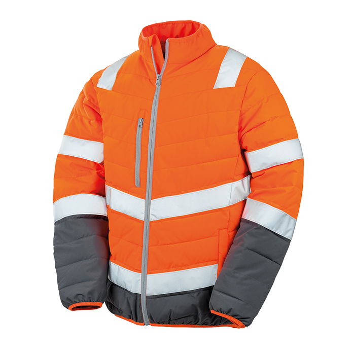 R325M Result Safe-Guard Soft Padded Safety Jacket - Orange - Front