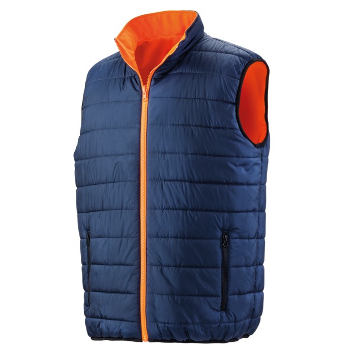 R332X Result Safe Guard Reversible Soft Padded Safety Gilet - Navy Inner - Front