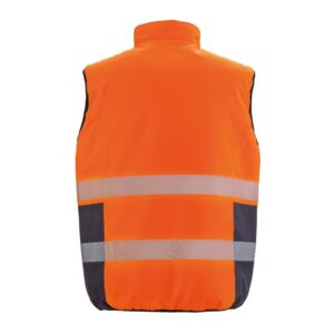 R332X Result Safe Guard Reversible Soft Padded Safety Gilet - Orange - Rear