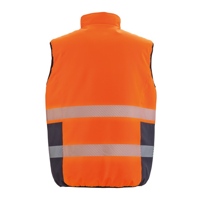 R332X Result Safe Guard Reversible Soft Padded Safety Gilet - Orange - Rear