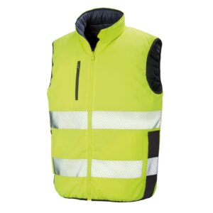 R332X Result Safe Guard Reversible Soft Padded Safety Gilet - Yellow - Front