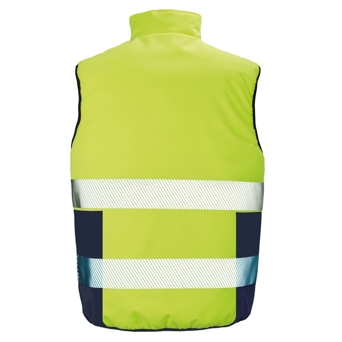 R332X Result Safe Guard Reversible Soft Padded Safety Gilet - Yellow - Rear