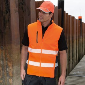 R332X Result Safe Guard Reversible Soft Padded Safety Gilet - Orange - Front