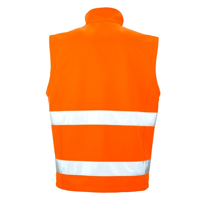 R451X Result Safe-Guard Printable Safety Softshell Gilet - Orange - Rear