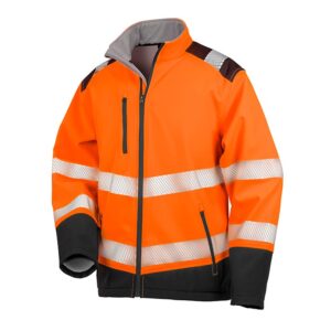 R476X Result Work-Guard Printable Ripstop Safety Softshell - Orange - Front