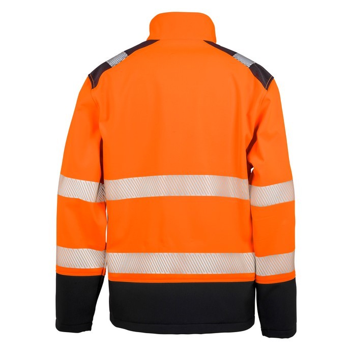 R476X Result Work-Guard Printable Ripstop Safety Softshell - Orange - Rear