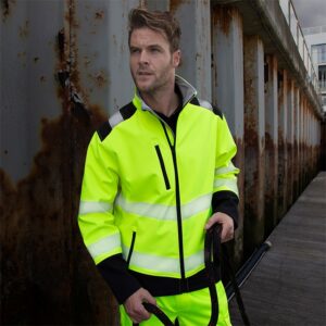 R476X Result Work-Guard Printable Ripstop Safety Softshell - Yellow - Front - Model