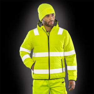 R500X Result Genuine Recycled Safe-Guard Ripstop Padded Safety Jacket - Yellow - Front