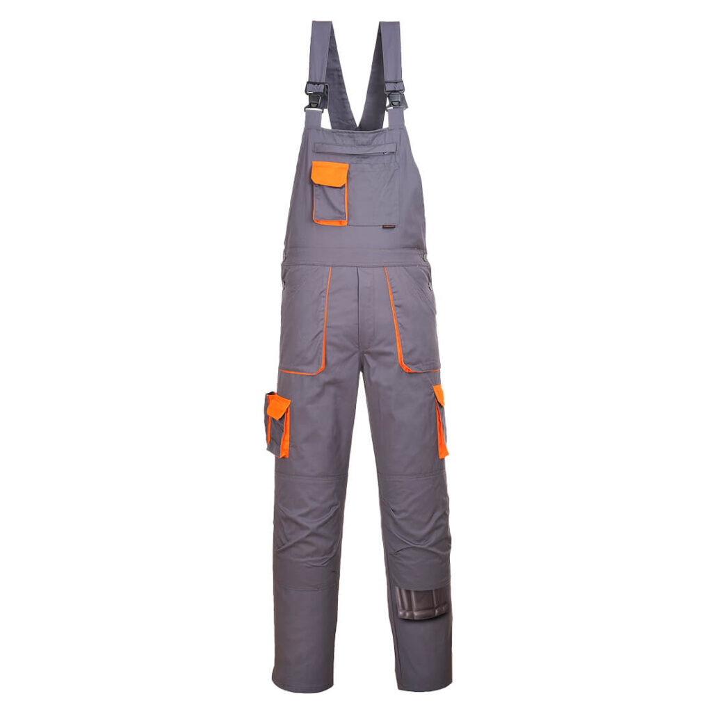 TX12 Portwest Texo Contrast Bib and Brace - Grey