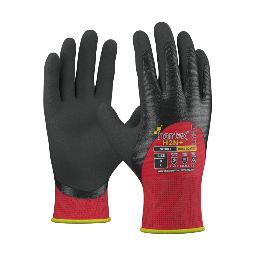 Hantex H2N+ Dual Coated Nitrile 3-4 Coated Safety Gloves