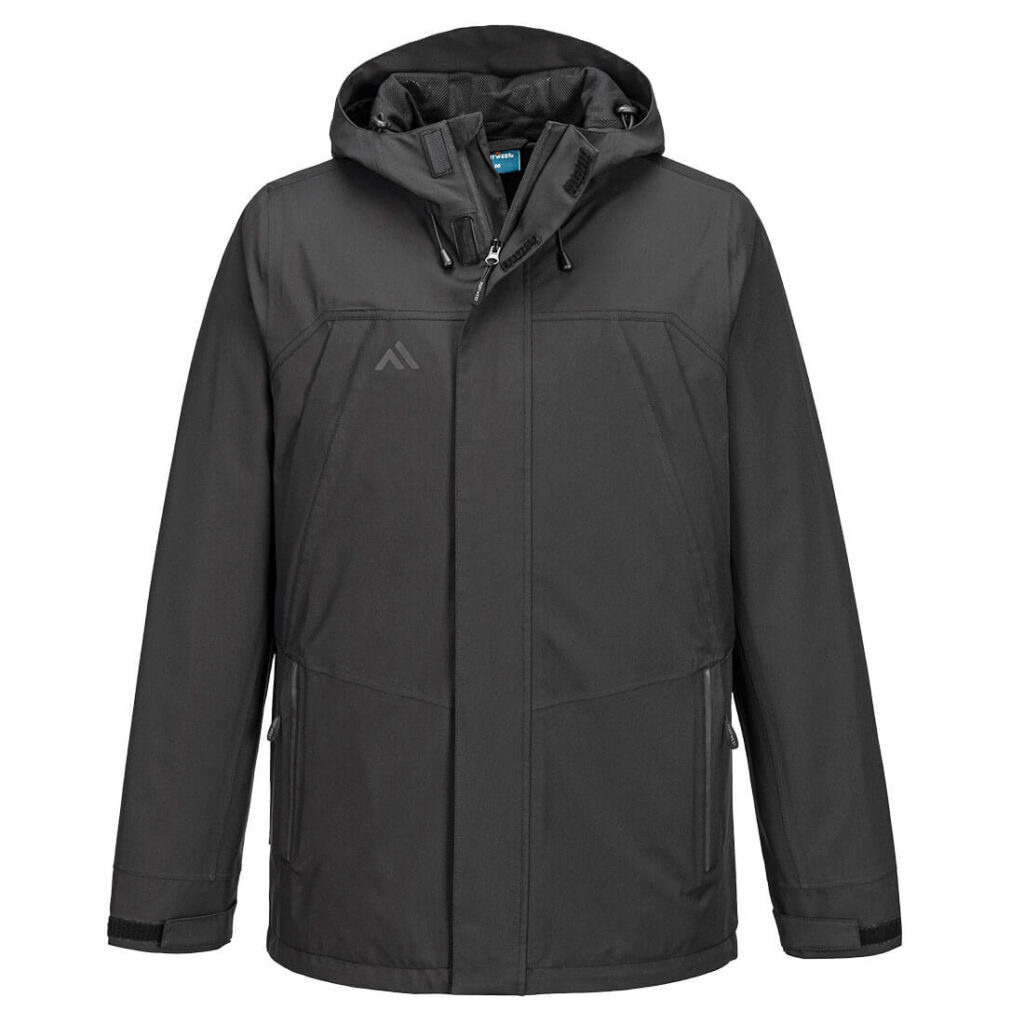 Portwest KX364 KX3 Rain Jacket - Black - Front