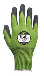 Traffi TG6250 Crinkle Latex Cut Level E Safety Glove - Pack of 10 - Front